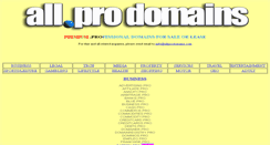 Desktop Screenshot of allprodomains.com