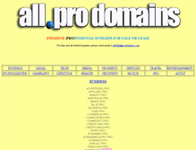 Tablet Screenshot of allprodomains.com